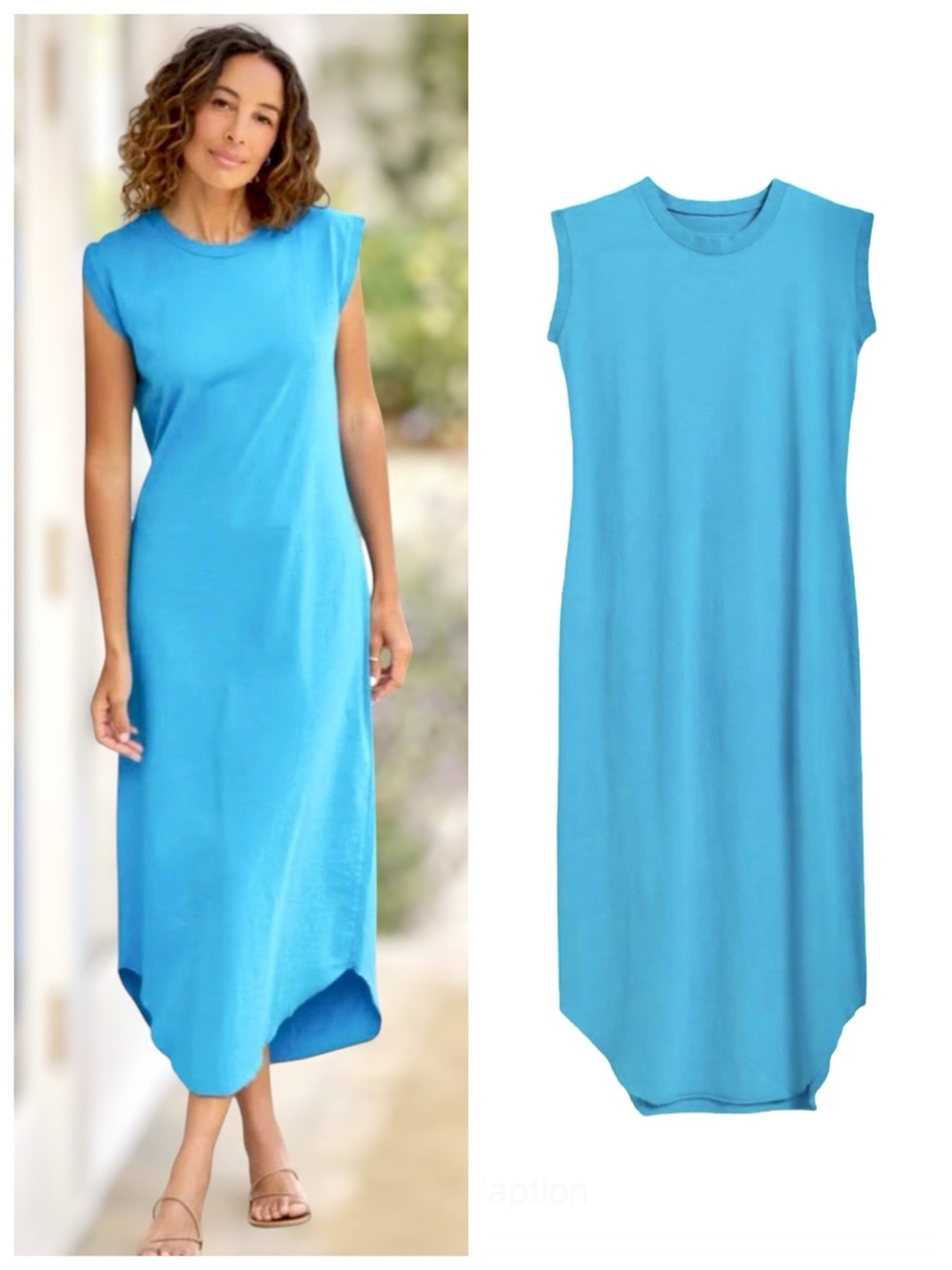 NEW FRANK & EILEEN Cory Vintage Muscle Tee Dress  in Blue